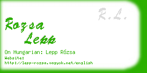 rozsa lepp business card